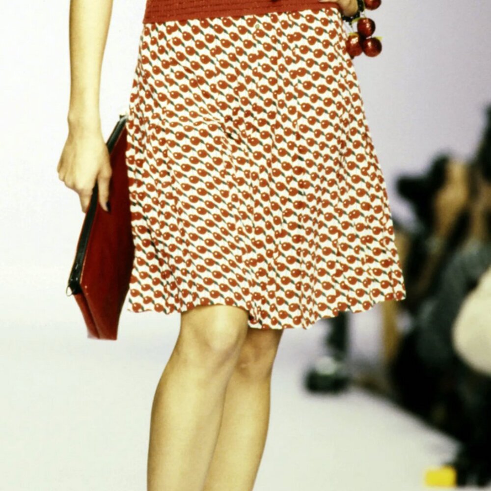 1995 S/S Anna Sui Cherry Skirt - Size 2